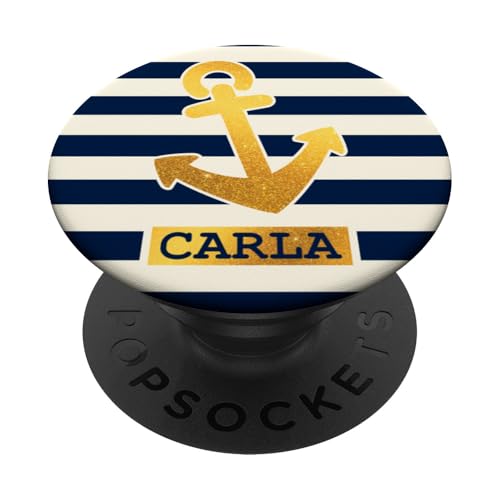 Carla Name Vorname Maritimes Nautik Design Personalisiert PopSockets Klebender PopGrip von Maritime Trend Designs Namensgeschenke Ideen