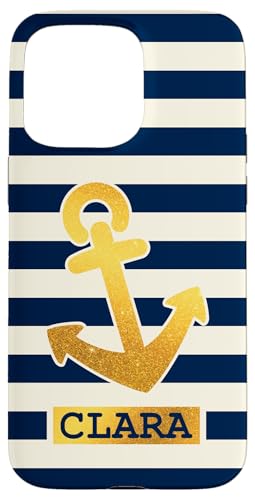 Clara Name Vorname Maritimes Nautik Design Personalisiert Hülle für iPhone 15 Pro Max von Maritime Trend Designs Namensgeschenke Ideen
