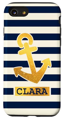 Clara Name Vorname Maritimes Nautik Design Personalisiert Hülle für iPhone SE (2020) / 7 / 8 von Maritime Trend Designs Namensgeschenke Ideen