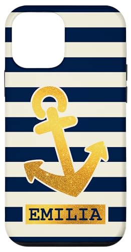 Emilia Name Vorname Maritimes Nautik Design Personalisiert Hülle für iPhone 12 mini von Maritime Trend Designs Namensgeschenke Ideen