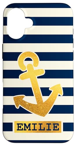 Emilie Name Vorname Maritimes Nautik Design Personalisiert Hülle für iPhone 16 Plus von Maritime Trend Designs Namensgeschenke Ideen