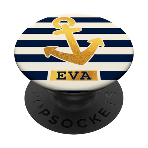 Eva Name Vorname Maritimes Nautik Design Personalisiert PopSockets Klebender PopGrip von Maritime Trend Designs Namensgeschenke Ideen