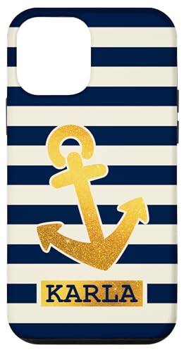 Karla Name Vorname Maritimes Nautik Design Personalisiert Hülle für iPhone 12 mini von Maritime Trend Designs Namensgeschenke Ideen