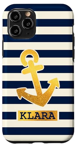 Klara Name Vorname Maritimes Nautik Design Personalisiert Hülle für iPhone 11 Pro von Maritime Trend Designs Namensgeschenke Ideen