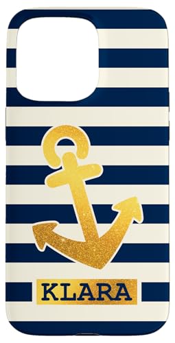 Klara Name Vorname Maritimes Nautik Design Personalisiert Hülle für iPhone 15 Pro Max von Maritime Trend Designs Namensgeschenke Ideen