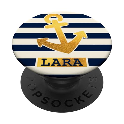 Lara Name Vorname Maritimes Nautik Design Personalisiert PopSockets Klebender PopGrip von Maritime Trend Designs Namensgeschenke Ideen