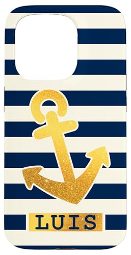 Luis Name Vorname Maritimes Nautik Design Personalisiert Hülle für iPhone 15 Pro von Maritime Trend Designs Namensgeschenke Ideen