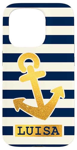 Luisa Name Vorname Maritimes Nautik Design Personalisiert Hülle für iPhone 15 Pro von Maritime Trend Designs Namensgeschenke Ideen