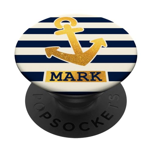 Mark Name Vorname Maritimes Nautik Design Personalisiert PopSockets Klebender PopGrip von Maritime Trend Designs Namensgeschenke Ideen