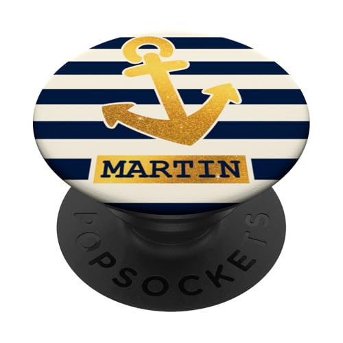 Martin Name Vorname Maritimes Nautik Design Personalisiert PopSockets Klebender PopGrip von Maritime Trend Designs Namensgeschenke Ideen