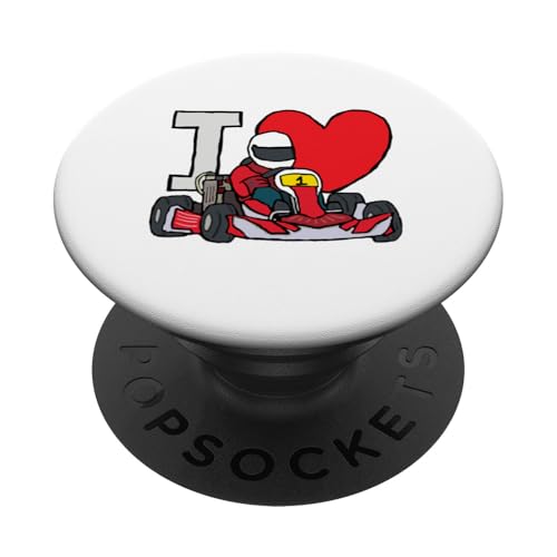 Ich liebe Kartfahren PopSockets Klebender PopGrip von Mark Ewbie Designs