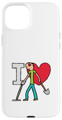 Ich liebe Metalldetektion Hülle für iPhone 15 Plus von Mark Ewbie Designs