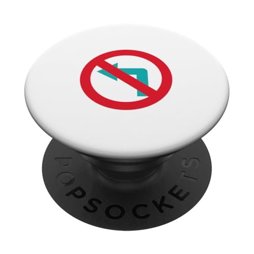 Kein linkes Abbiegeschild PopSockets Klebender PopGrip Kein linkes Abbiegeschild PopSockets Klebender PopGrip von Mark Ewbie Designs