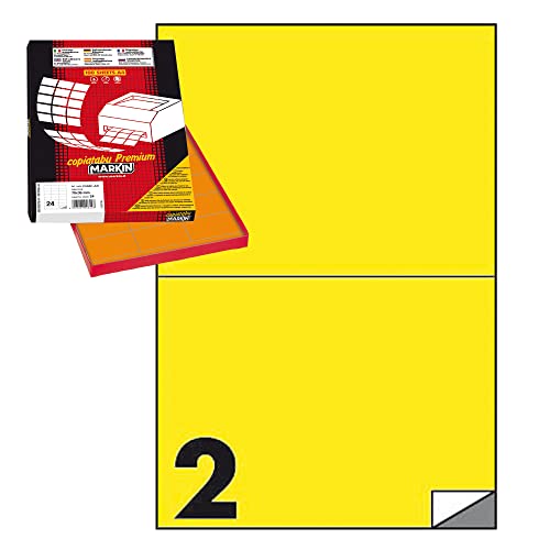 Markin 210C509GI Etiketten, selbstklebend, rechteckig, Gelb, 200 Stück von MarkIn