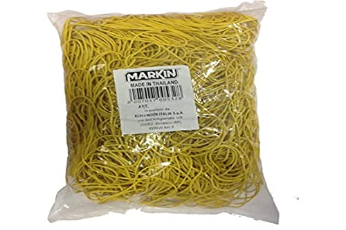 Markin Y525G100X17 Gummiband Gummibänder Gummibänder (Gelb, 1,7 mm, 10 cm, 1 kg) von MarkIn