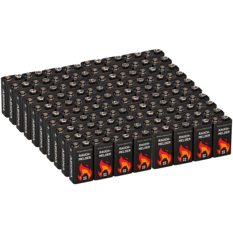 80x 9V-Block Rauchmelder Batterie für Rauchwarnmelder Messgeräte Spielzeuge von Markenlos