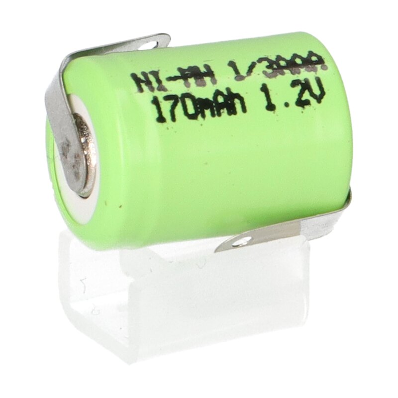Akku Zelle 1,2V 170mAh 1/3 AAA mit Z Lötfähne NiMH Akku Zelle 1,2V 170mAh 1/3 AAA mit Z Lötfähne NiMH von Markenlos