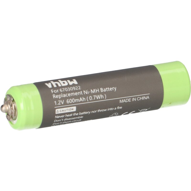 Akku für Braun Cruzer 1 67030922, NI-MH, 1.2V, 600mAh von Markenlos