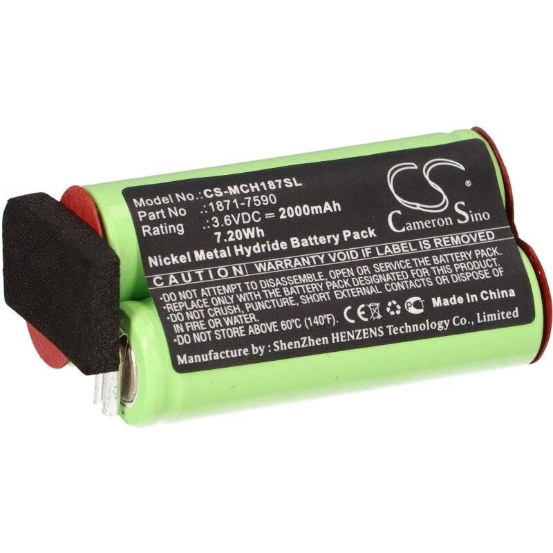 Akku für Moser ChromStyle 1871 1871-7590 3,6V 2000mAh von Markenlos