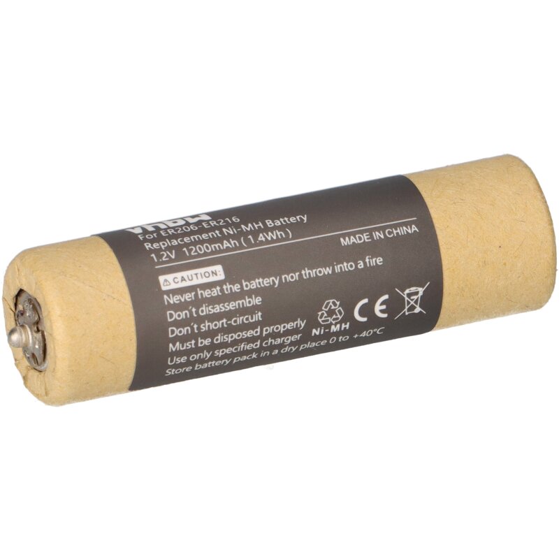 Akku kompatibel Panasonic ER206 ER216 Ni-MH 1.2V 1200mAh von Markenlos