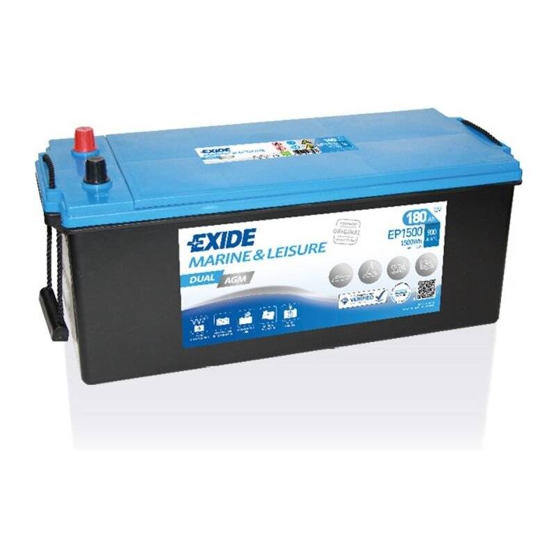 Exide EP1500 12V 180Ah Dual AGM Versorgungsbatterie von Markenlos