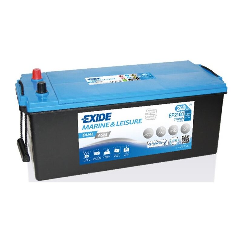 Exide EP2100 12V 240Ah Dual AGM Versorgungsbatterie von Markenlos