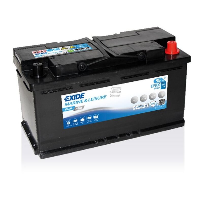 Exide EP800 12Volt 95Ah Dual AGM Versorgungsbatterie von Markenlos