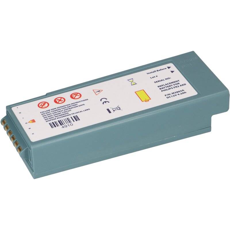 Li-Mn Batterie für Laerdal/Philips HeartStart FR2 Defibrillator - 12V 4,2Ah von Markenlos