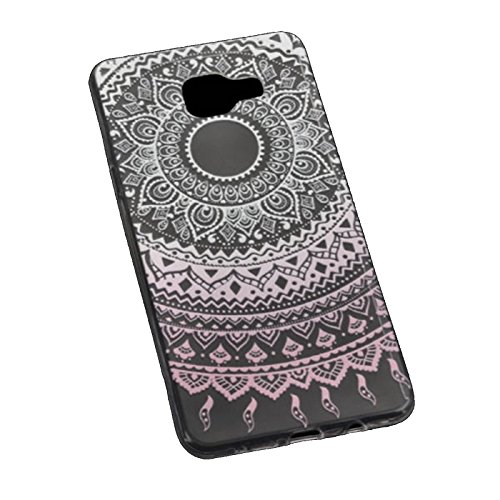 Markenlos Ultra Slim Silikon TPU Handy Hülle - Transparent mit Mandala Tattoo Design - kompatibel mit Motorola Moto G5 - Case Cover Schutzhülle Bumper von Markenlos