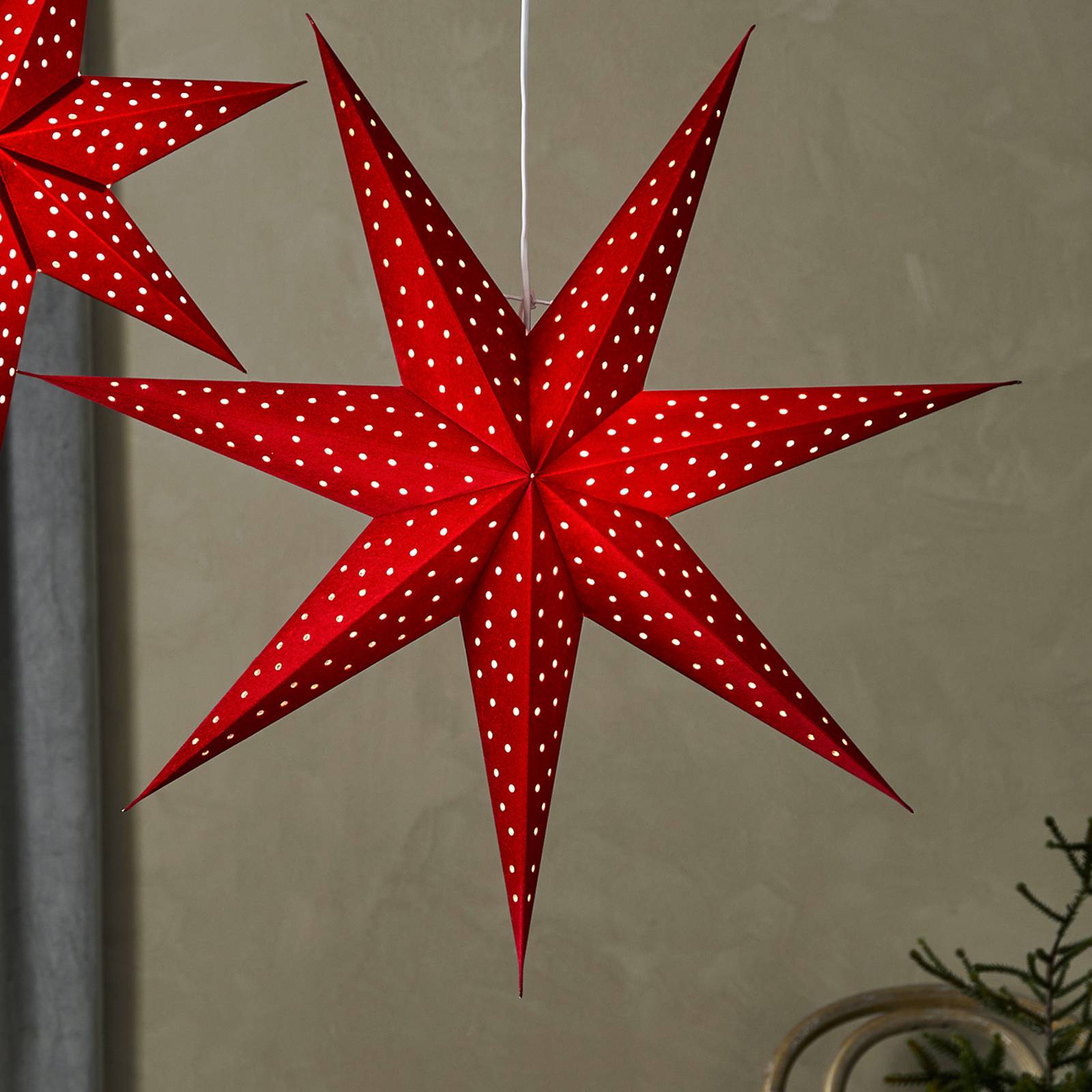 LED-Hängestern Blink, Samtoptik Ø 45cm rot LED-Hängestern Blink, Samtoptik Ø 45cm rot von Markslöjd