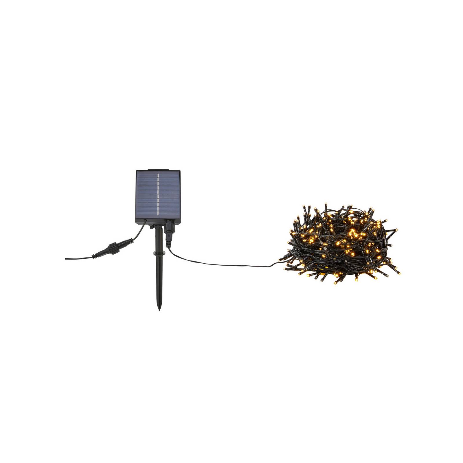 Lichterkette Suno, schwarz, Solar, USB, 300-flammig, IP44 Lichterkette Suno, schwarz, Solar, USB, 300-flammig, IP44 von Markslöjd