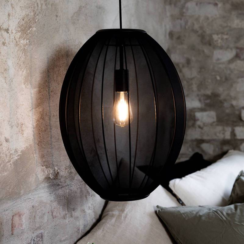 Pendellampe Florence, schwarz, Ø 40 cm, Nylon von Markslöjd