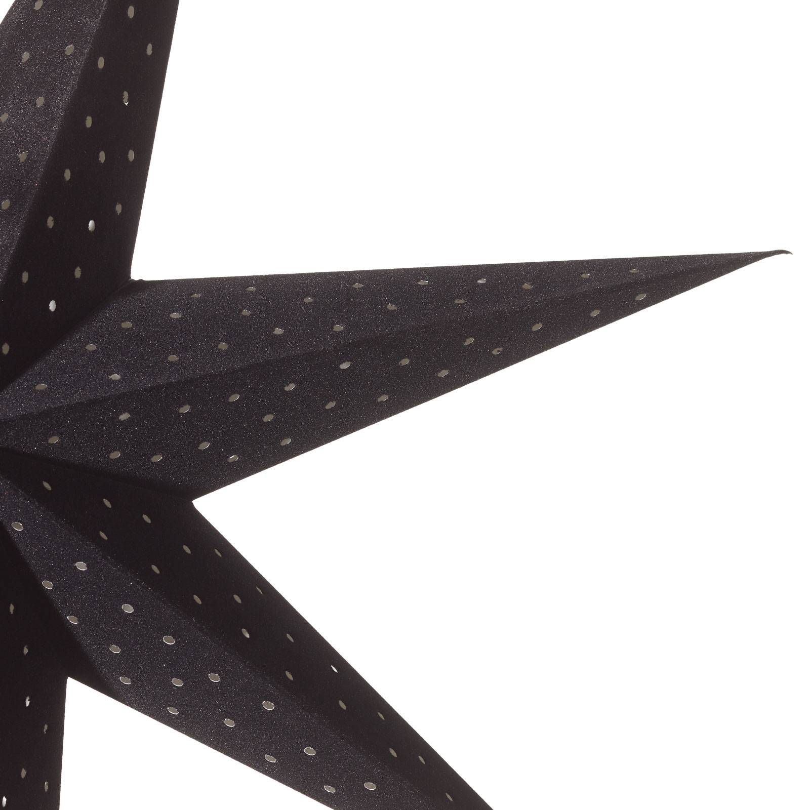 Stern Clara zum Hängen, Samtoptik Ø 75 cm, schwarz von Markslöjd