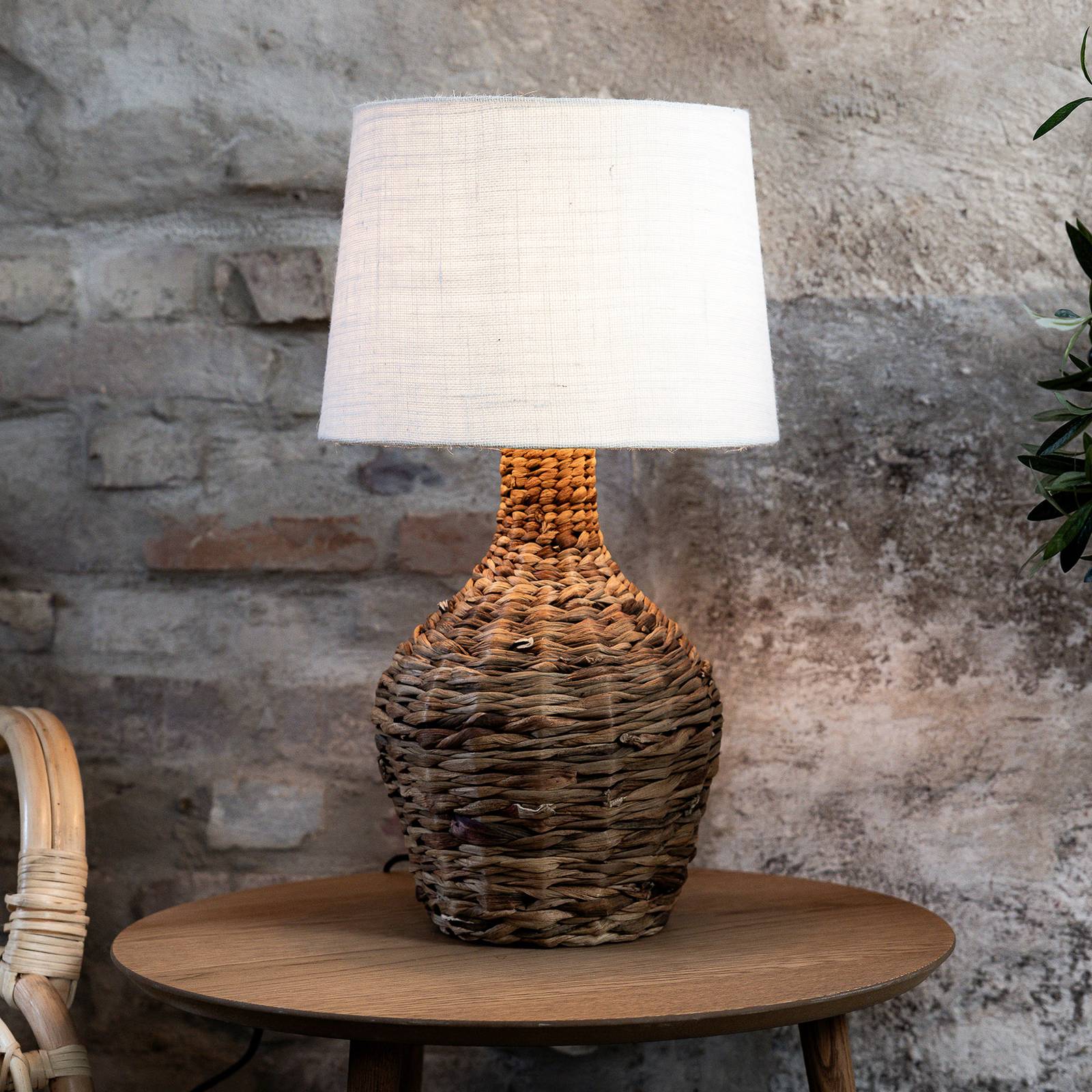 Tischlampe Paglia, natur/weiß, Rattan/Jute, Höhe 58 cm Tischlampe Paglia, natur/weiß, Rattan/Jute, Höhe 58 cm von Markslöjd