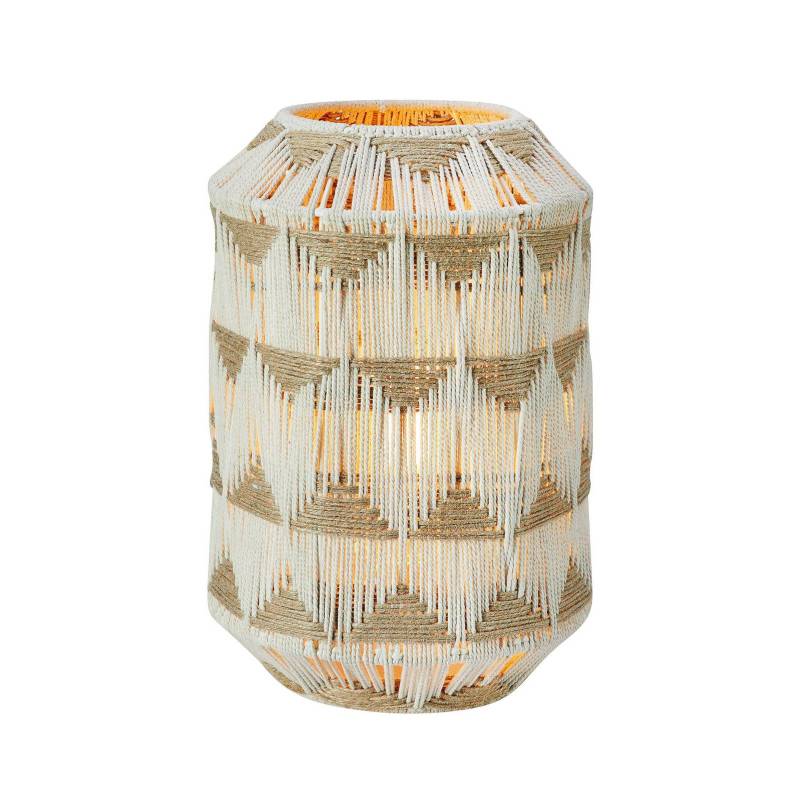 Tischleuchte Ano, Höhe 35 cm, Textil, beige/braun von Markslöjd