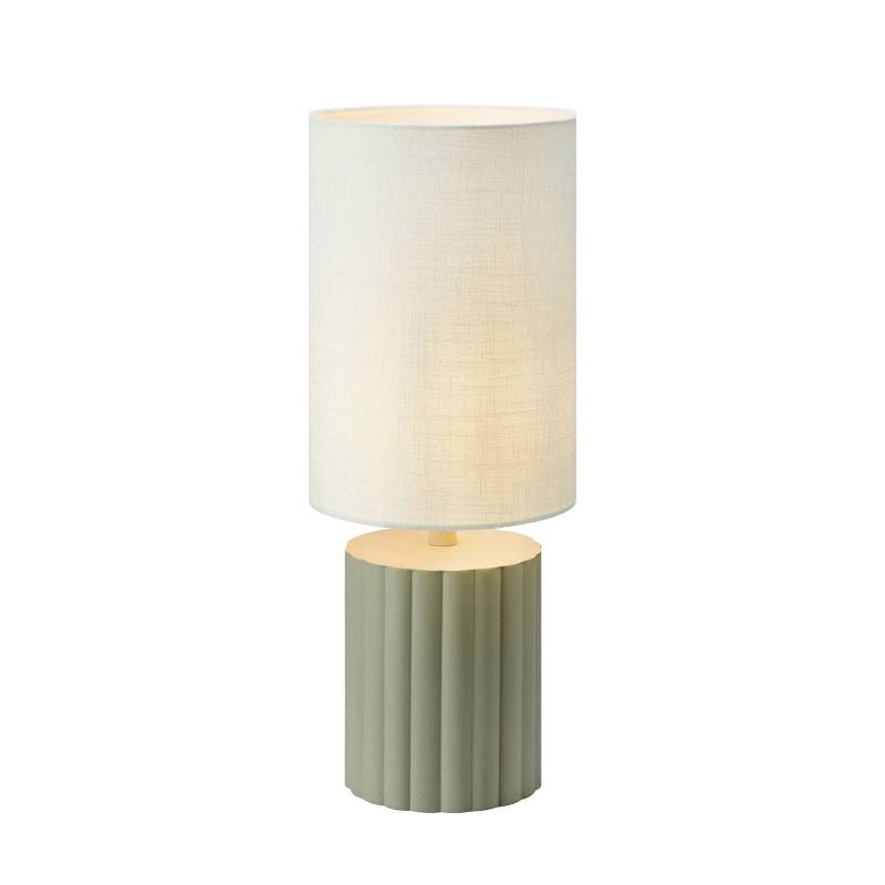 Tischleuchte Can, weiß/grau, Höhe 57 cm, Keramik, Textil von Markslöjd