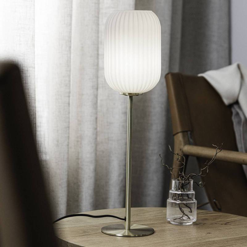 Tischleuchte Cava, messingfarben, Glas, Höhe 55 cm von Markslöjd