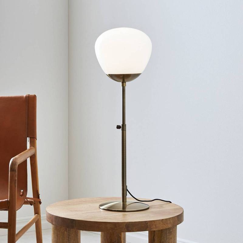 Tischleuchte Rise, Höhe 75 cm, messing antik, Eisen, Glas von Markslöjd