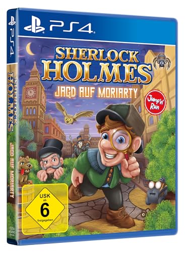 Sherlock Holmes - Jagd auf Moriarty - Jump n Run Abenteuer Game für PS4 von Markt + Technik