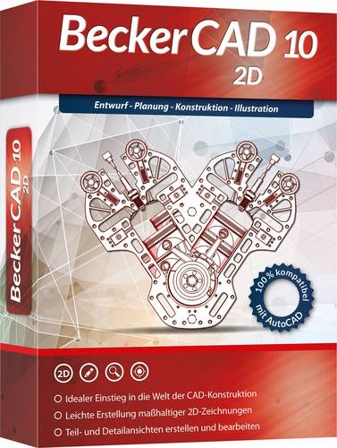 Markt & Technik 8497 Becker CAD 10 2D Vollversion, 1 Lizenz Windows CAD-Software von Markt & Technik