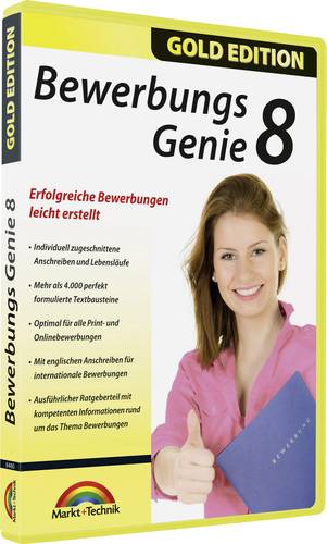 Markt & Technik Bewerbungs Genie 8 Vollversion, 1 Lizenz Windows Bewerbungs-Software von Markt & Technik