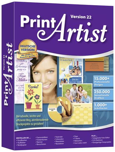 Markt & Technik Print Artist 22 Platinum Vollversion, 1 Lizenz Windows Bildbearbeitung von Markt & Technik