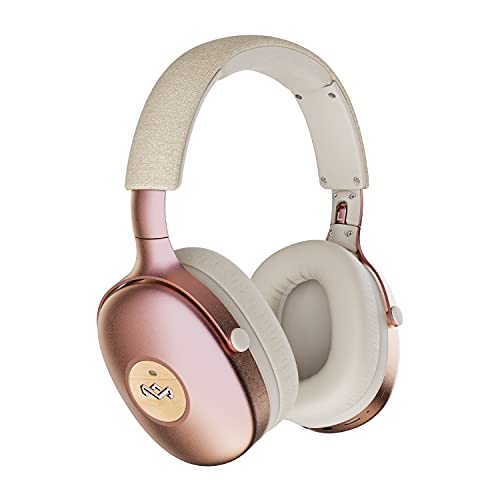 House of Marley Bluetooth Kopfhörer kabellos over-ear 'Positive Vibration XL ANC' - Kopfhörer ohne Kabel mit integriertem Mikrofon - Headphones / DJ Kopfhörer aus nachhaltigen Materialien (Rosegold) von Marley