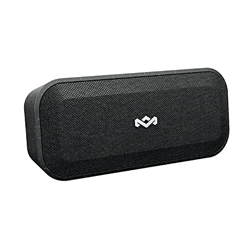 House of Marley No Bounds XL Bluetooth Lautsprecher - wasserdicht, staubdicht & sturzsicher IP67, schwimmfähig, 16 Stunden Akku, Karabiner, Schnellladung, sehr robust, Dual-Pairing, Mikrofon - Black von Marley