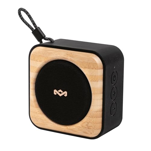 Marley Roots Bluetooth Lautsprecher – Kleine Tragbare Box für Reisen & Outdoor, IP67 Wasserdicht, 10 Stunden Spielzeit - Mini Wireless für Handy, Schwarz von Marley