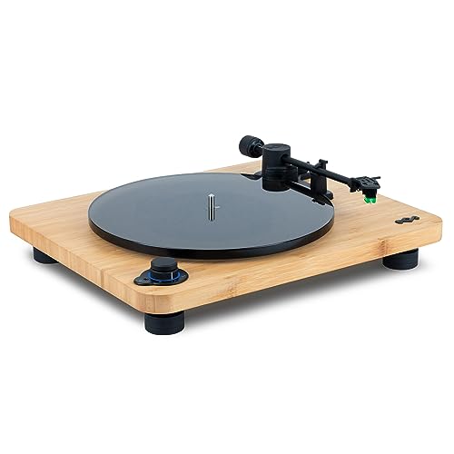 House of Marley Stir it Up Lux – Bluetooth-Plattenspieler, nachhaltiger Vinyl-Player, recycelte Materialien, elliptischer Tonabnehmer Audio-Technica 95E, überragender Klang und Tracking-Fähigkeit von Marley