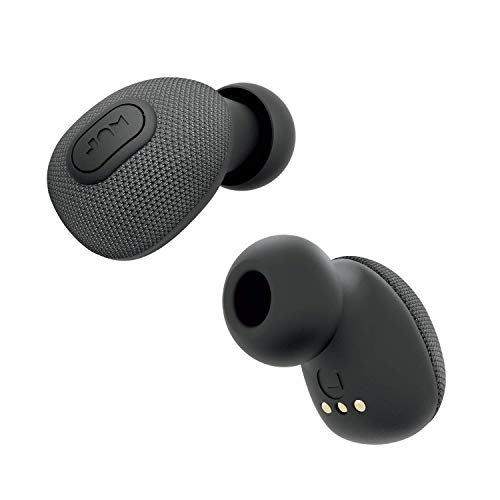 Jam Live True - Komplett kabellose truly wireless In-Ear Kopfhörer, 3 Std Akkulaufzeit, Dual Mikrofon, Freisprecheinrichtung, stabile Aufbewahrungsbox mit integriertem Ladegerät - Black von Marley