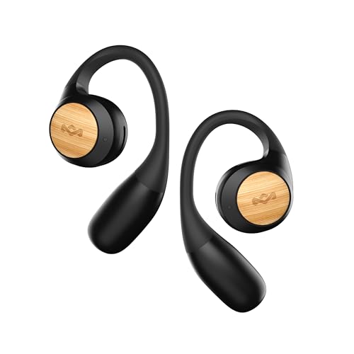 Marley House of Liberate Open Ear Kopfhörer Bluetooth - Open Ear Headphones mit Mikrofon, Open Earbuds mit 20 Std. Spielzeit, USB-C Ladeetui, Nachhaltige Materialien, Ohrbügel, Schwarz Marley House of Liberate Open Ear Kopfhörer Bluetooth - Open Ear Headphones mit Mikrofon, Open Earbuds mit 20 Std. Spielzeit, USB-C Ladeetui, Nachhaltige Materialien, Ohrbügel, Schwarz von Marley