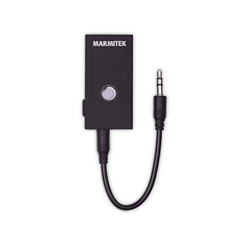 Bluetooth Audio Empfänger - Marmitek BoomBoom 75 - Eingebaute Batterie - Stream über Bluetooth zu Ihrem Autoradio - 8 Geräte - 10 Stunden Akkulaufzeit - A2DP Stereo - Bluetooth zu AUX adapter, black von Marmitek