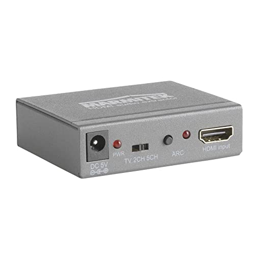 HDMI Extractor Konverter - Marmitek Connect AE14 - HDMI Konverter - 4K Audio Extractor - ARC - Audio Signal aus HDMI Kabel - Audio Return Channel verwenden auf Audiosystem ohne ARC, Anthrazit HDMI Extractor Konverter - Marmitek Connect AE14 - HDMI Konverter - 4K Audio Extractor - ARC - Audio Signal aus HDMI Kabel - Audio Return Channel verwenden auf Audiosystem ohne ARC, Anthrazit von Marmitek